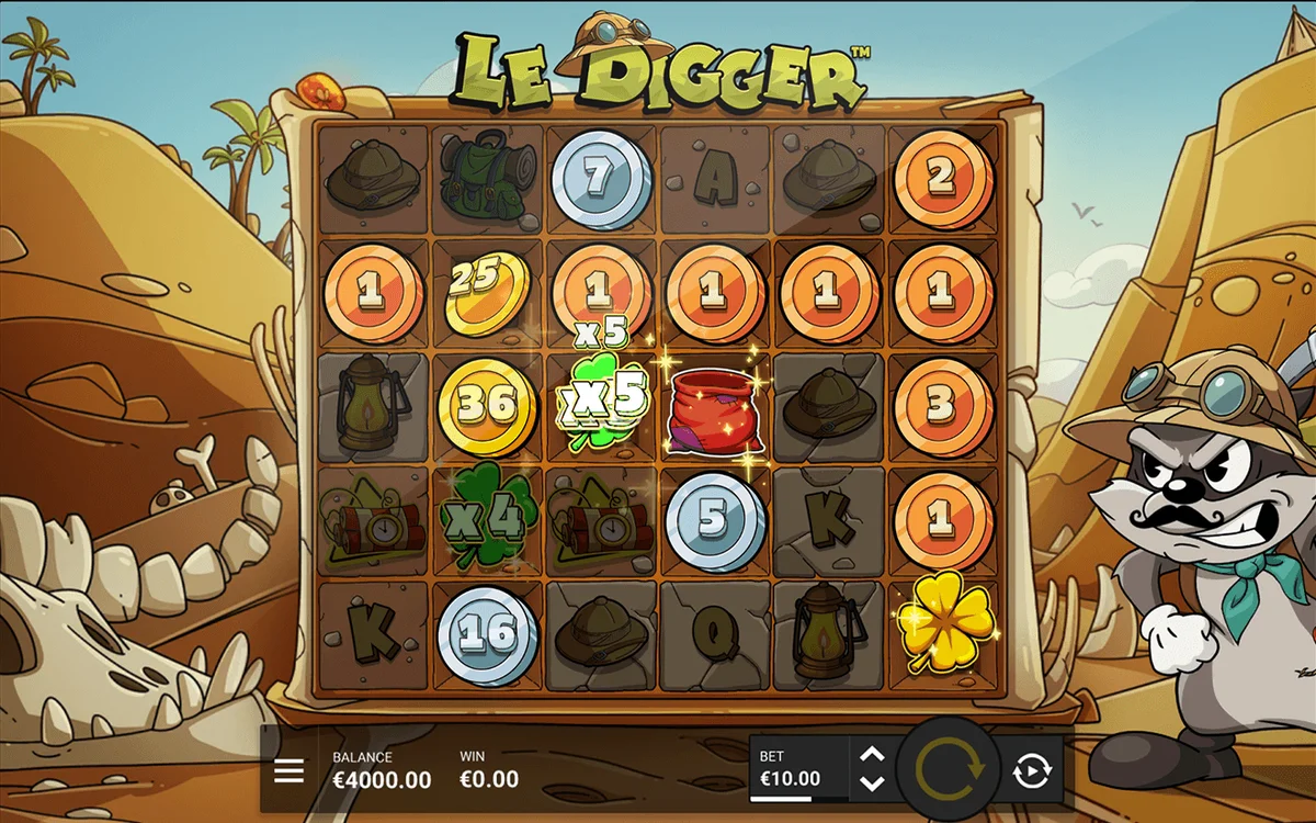 Officielt billede af Le Diggers spillefelt og Golden Reveals Officielt billede af Le Diggers spillefelt og Golden Reveals